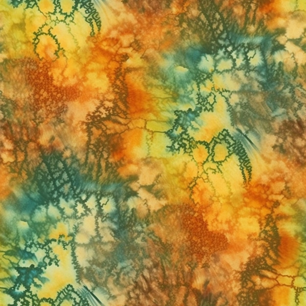 een close-up van een tie-dye-patroon met veel kleuren generatieve ai