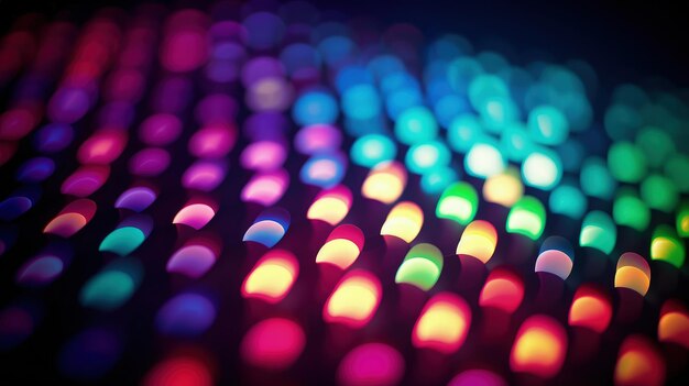 Foto een close-up van een veelkleurig patroon van lichten