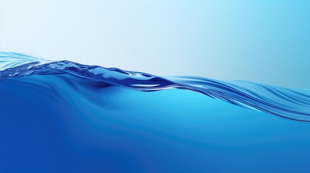 Een close up van een watergolf op een blauwe achtergrond
