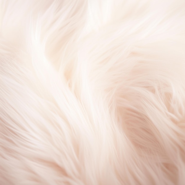 een close-up van een witte bont gestructureerde achtergrond met een zachte focus generatieve ai