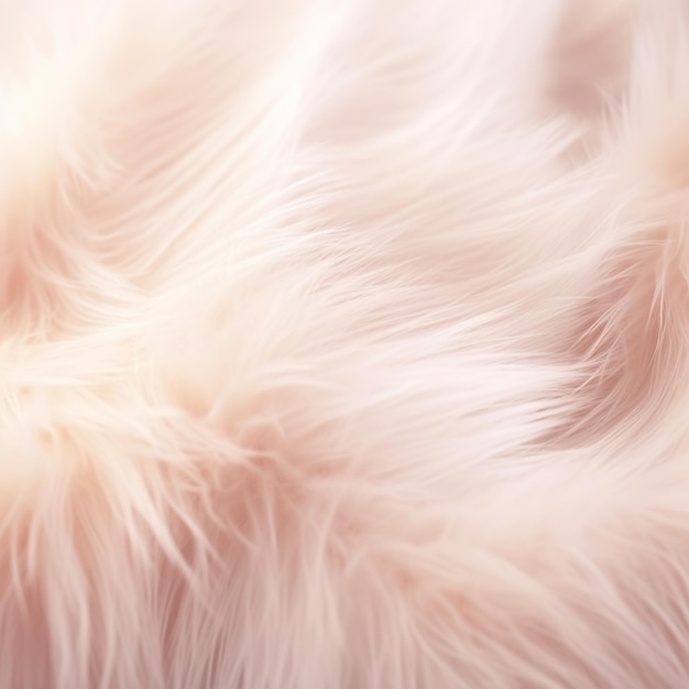een close-up van een witte bont gestructureerde achtergrond met zacht licht generatieve ai