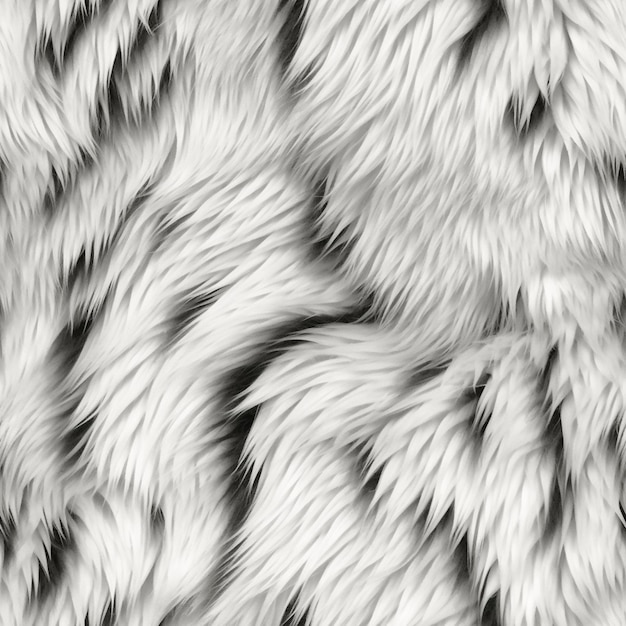Een close-up van een witte bont textuur