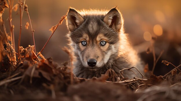 Een close-up van een wolf