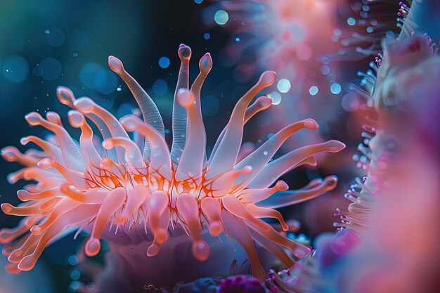 Een close-up van een zee-anemone