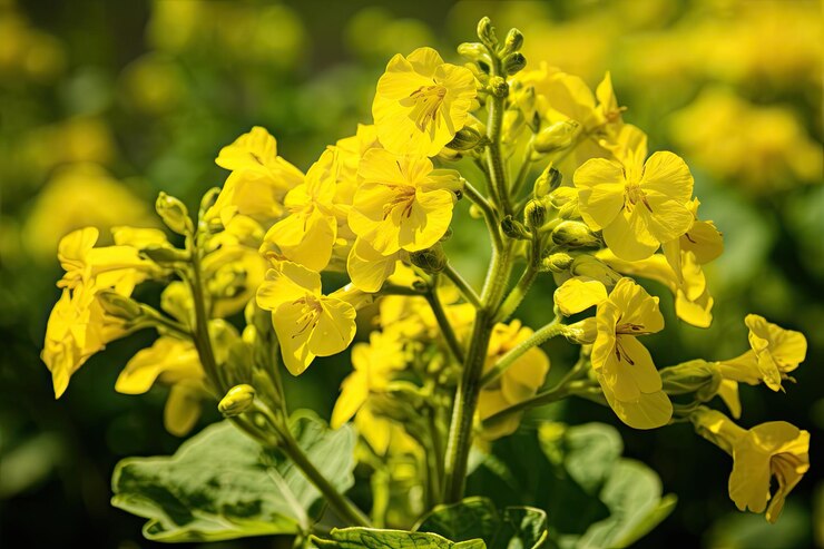 een close-up van gele bloemen