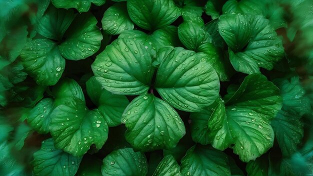 Foto een close-up van groene bermuda-buttercupbladeren