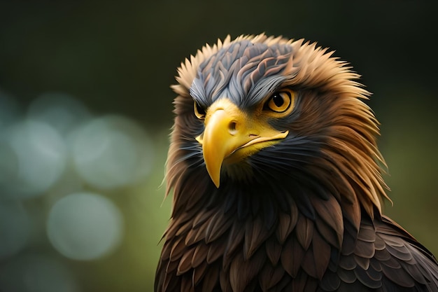 Een close-up van het gezicht van een vogel