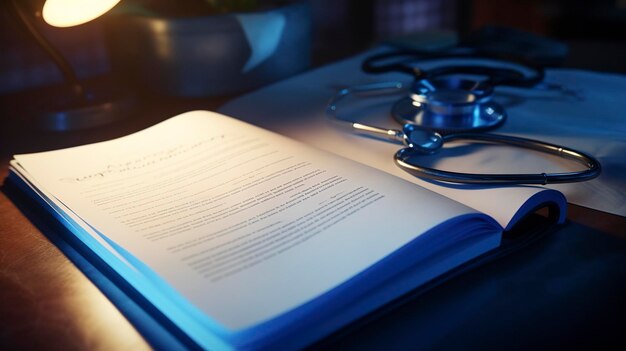 Een close-up van het notitieblok van een dokter met aantekeningen en patiëntinformatie