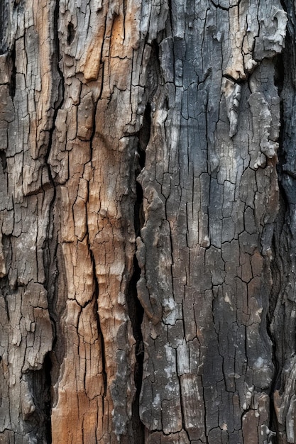 Een close-up van ingewikkelde houtkorrels in natuurlijk licht
