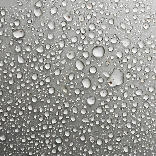 een close-up van regendruppels op een raam