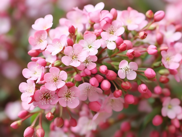 een close-up van roze bloemen