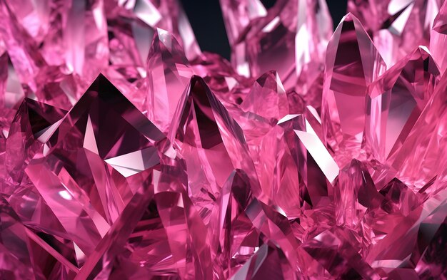 Een close-up van roze diamanten