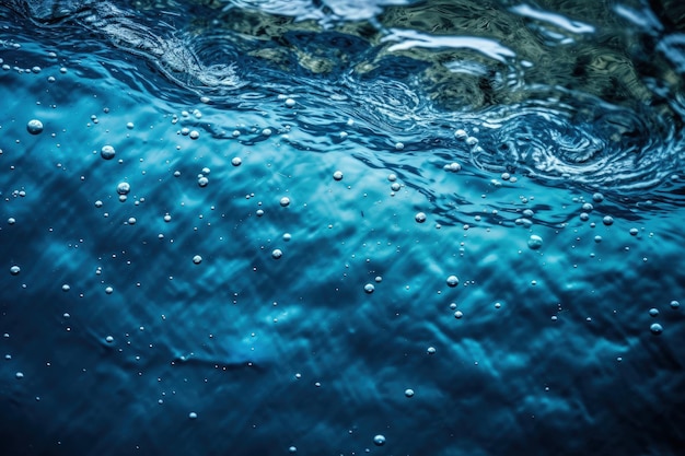 Een close-up van water met bubbels generatieve AI