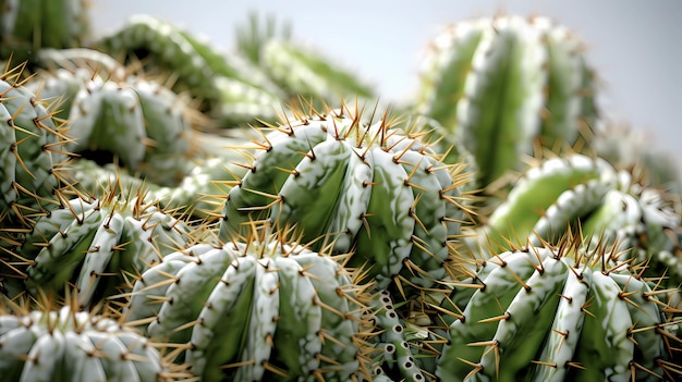 Een close-up verkenning van de ingewikkelde en uiteenlopende stekels van een cactus