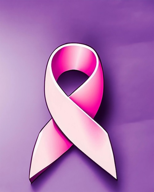 Een close-upfoto van een vastberaden symbool voor vrouwenkanker