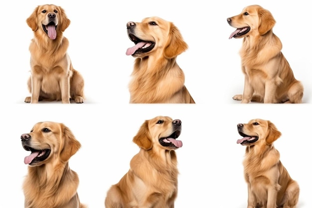 een collage van honden met verschillende foto's van verschillende maten, waaronder een die een hond wordt genoemd