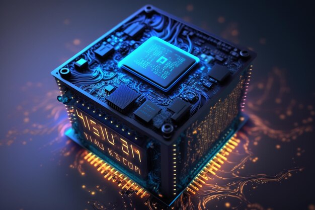 Een computerchip met de woorden 'aion' erop