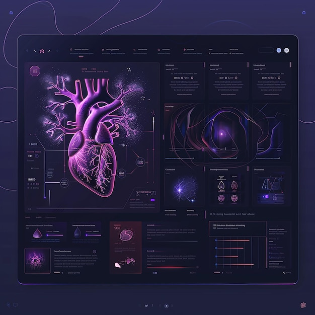 een computerscherm met het woord menselijk hart erop