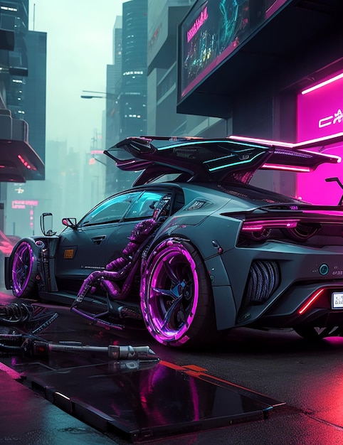 Een conceptcar gemaakt door cyberpunk.