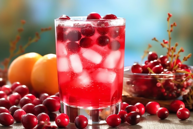 Een cranberry spritzer.