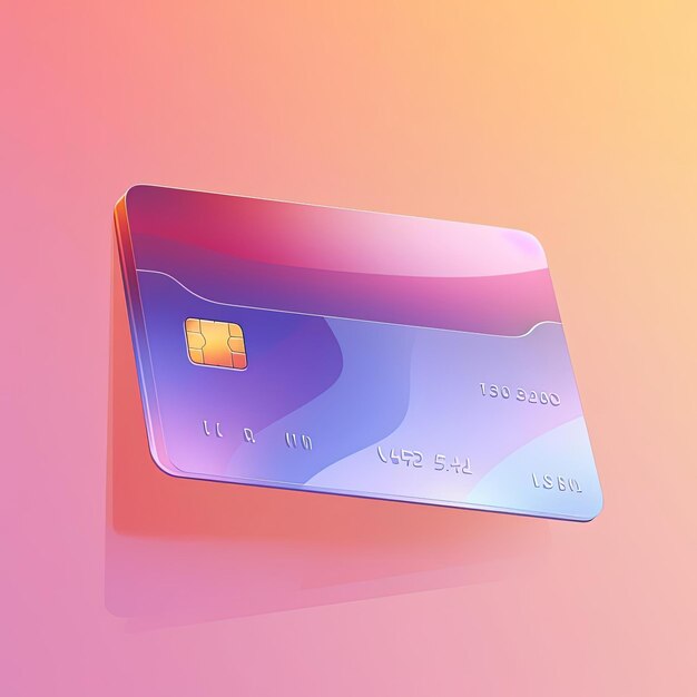 een creditcard op een roze achtergrond