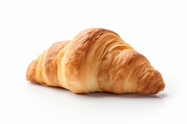 Een croissant geïsoleerd op wit