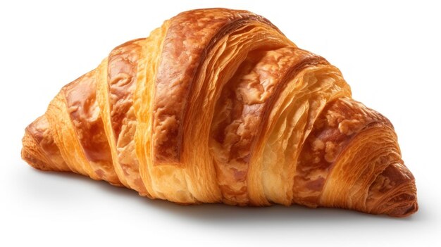 Een croissant met het woord croissant erop