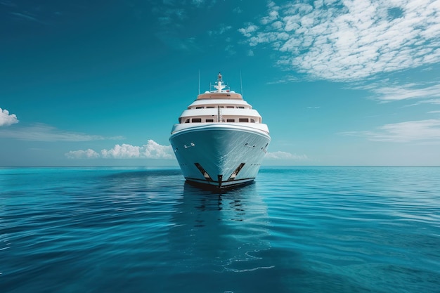 Een cruiseschipjacht op een toeristische vakantie Ai generative