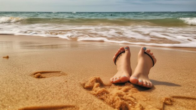 Een dagje relaxen aan het strand met de tenen in het zand