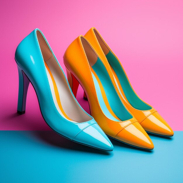 Een damesschoenen puntige hakken stiletto schoenen