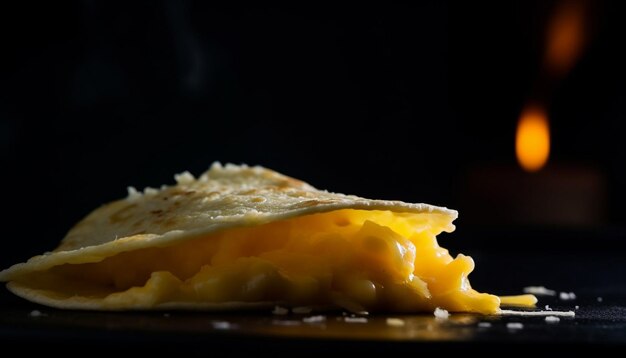 Een decadent dessert gebakken met smeltende boter gegenereerd door AI