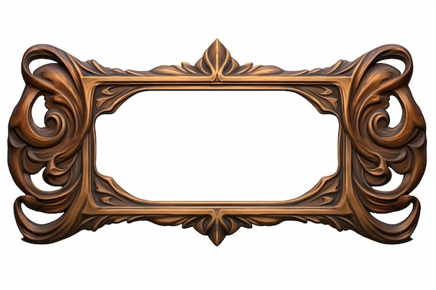 Foto een decoratief frame met een gouden ontwerp erop