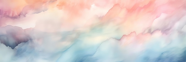 Een delicate waterverf achtergrond versierd met subtiele pasteltinten Zachte pastelkleuren waterverf schilderij serene ontwerp artistieke finesse kalmerende tonen creatieve elegantie gegenereerd door AI