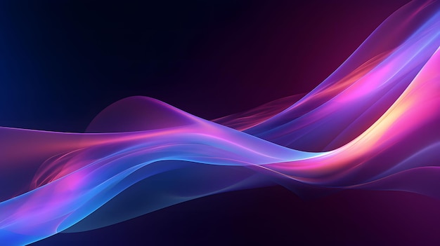 een desktop behang Neon Galaxy Waves