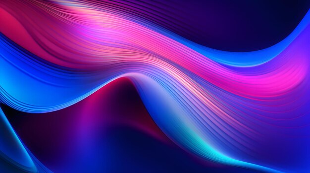 een desktop behang Neon Galaxy Waves