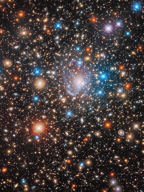 Foto een dicht veld van sterren in de ruimte ai generatief