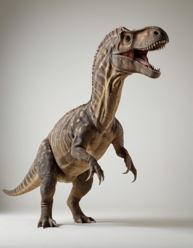 Foto een dinosaurus met een grote snavel wordt getoond in een foto