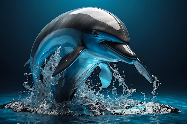 een dolfijn die uit het water springt