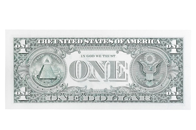 Een dollarbiljet geïsoleerd op wit