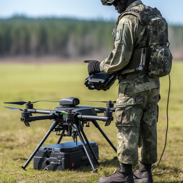 Foto een drone-analyse van de amerikaanse politie