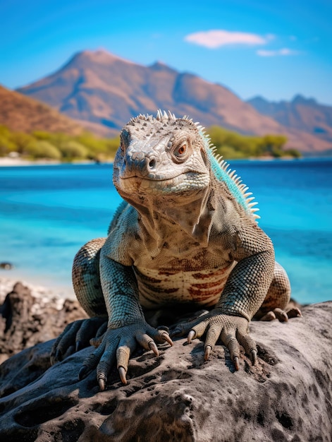 Foto een droombeeld van het komodo-nationale park in indonesië