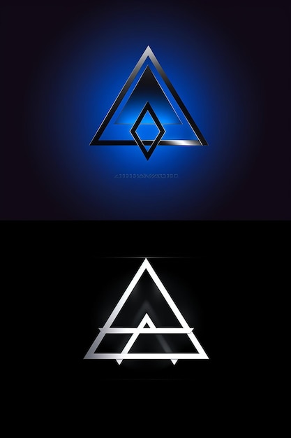 Foto een eenvoudig geometrisch futuristisch modern logo voor een ruimtevaart- en technologiemerk