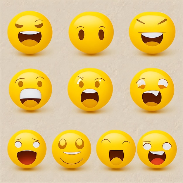 Een eenvoudige set emoji's