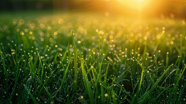 Een eindeloze weide van weelderig groen gras