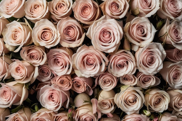 Een elegant boeket van bloze rozen