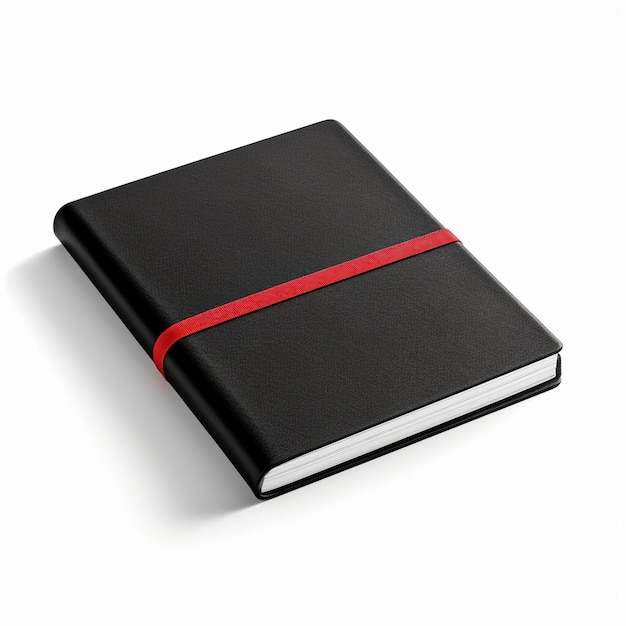 Een elegante agenda in zwart boek met een blanco omslag