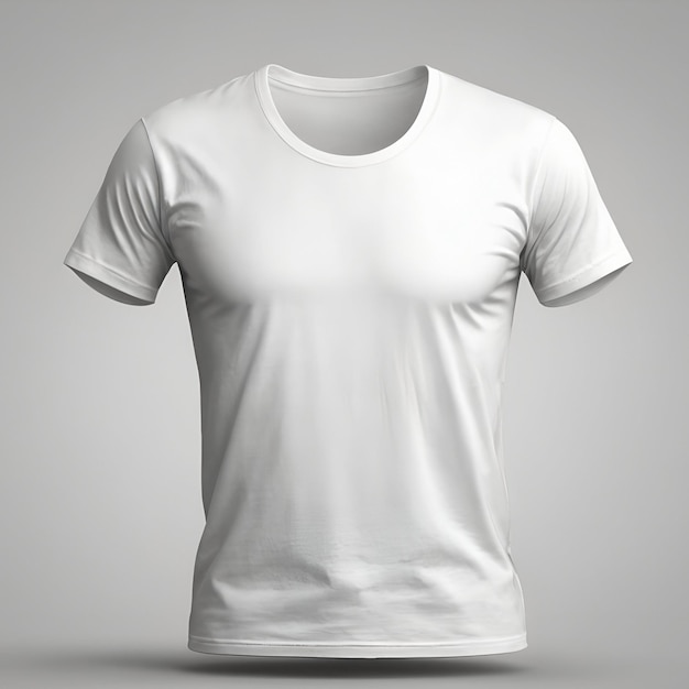 Een elegante en moderne 3D-illustratie van een wit T-shirt mockup
