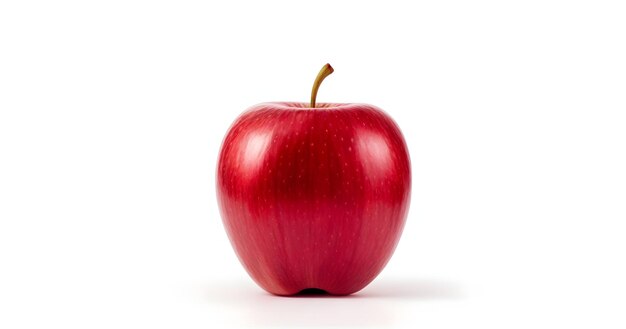 Een enkele Red Apple minimalist op een witte achtergrond