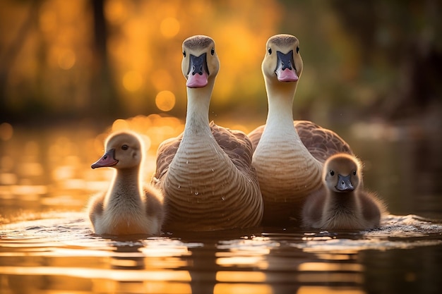 Een Familie Ganzen Generatieve Ai