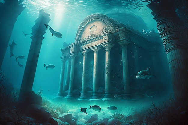 Een fantasie over het thema van het gezonken Atlantis.